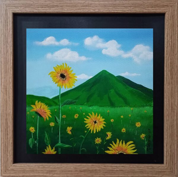 banahaw sunflower 02 8x8in framed 1