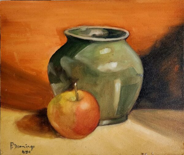 Jar and an apple