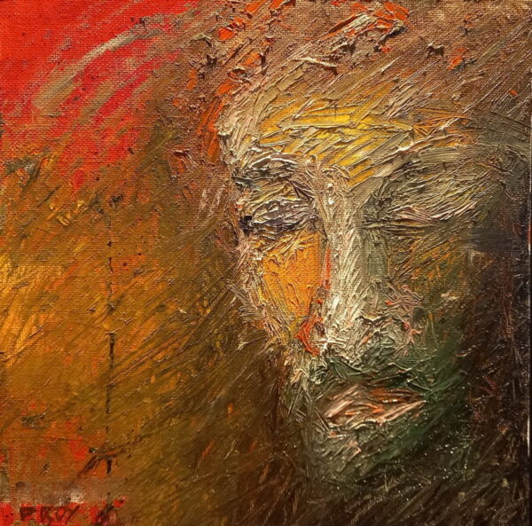 The Humbled 2 by Fr Roy Quesea - acrylic on canvas - 8x8in