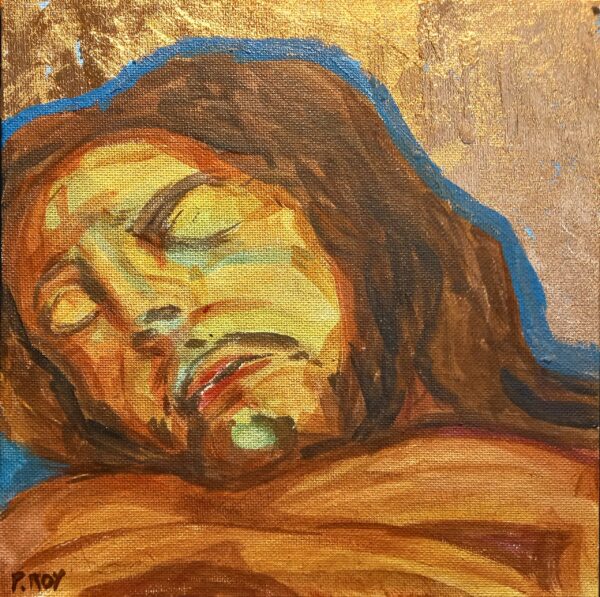 The Humbled 3 - 8in x 8in acrylic on canvas - Fr Roy Quesea