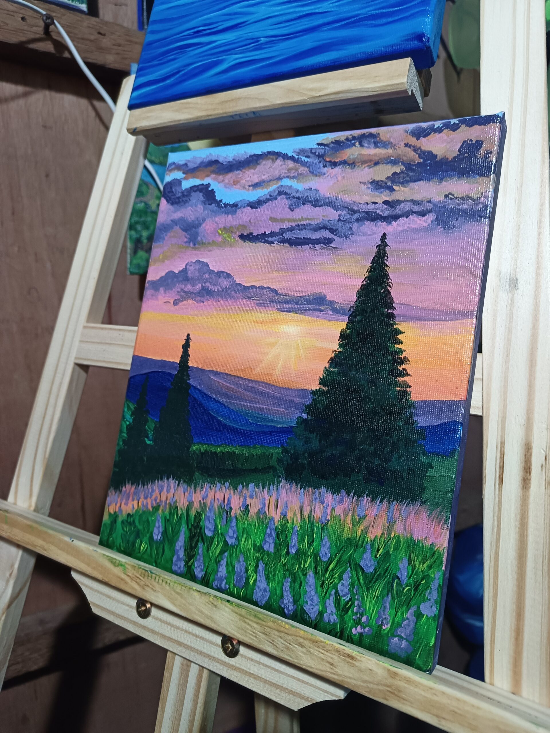 Lavender Dusk 20x25cm Artwork 2 Lavender Dusk 20x25cm Artwork - Image 2